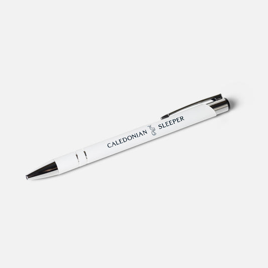 Caledonian Sleeper White Branded Pen