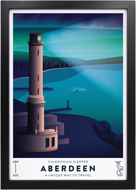 Caledonian Sleeper Vintage Poster Aberdeen