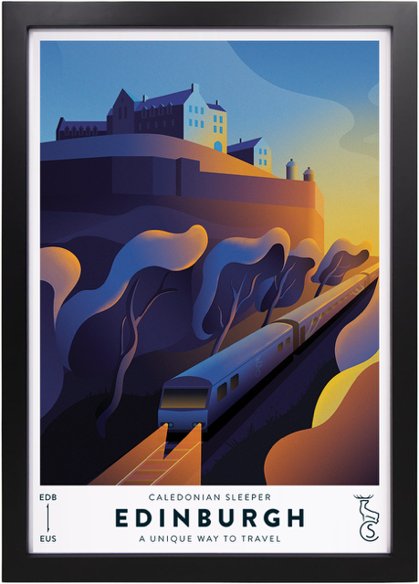 Caledonian Sleeper Vintage Poster Edinburgh