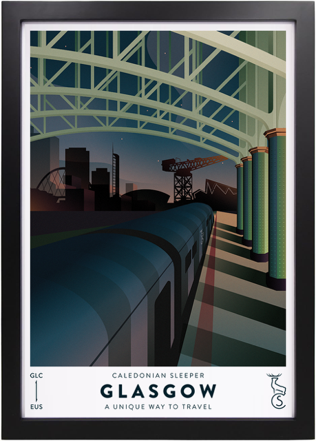 Caledonian Sleeper Vintage Poster Glasgow