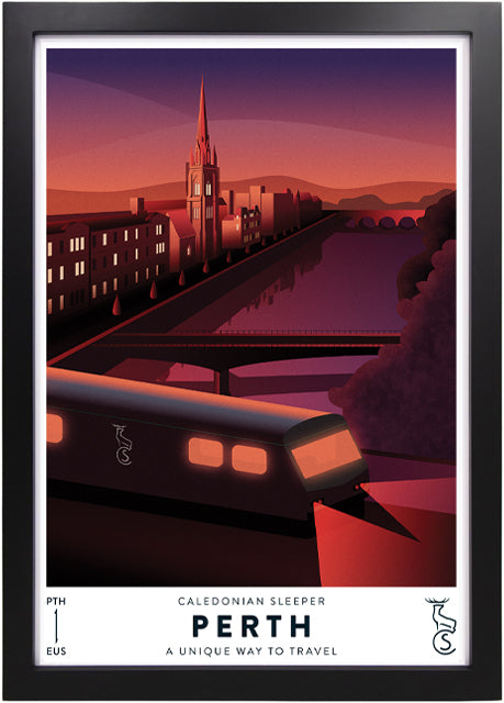 Caledonian Sleeper Vintage Poster Perth
