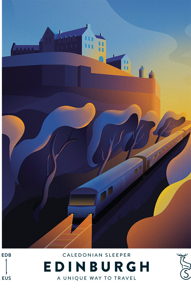 Caledonian Sleeper Sherpa Fleece Blanket - Edinburgh