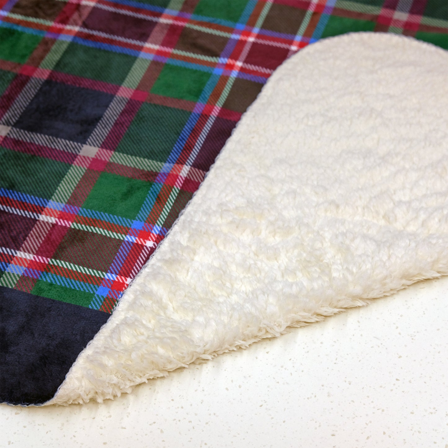 Caledonian Sleeper Sherpa Fleece Blanket - Tartan
