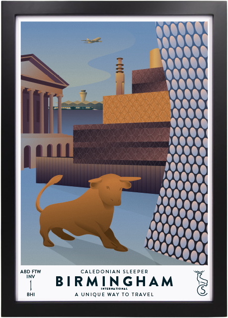 Caledonian Sleeper Vintage Poster Birmingham