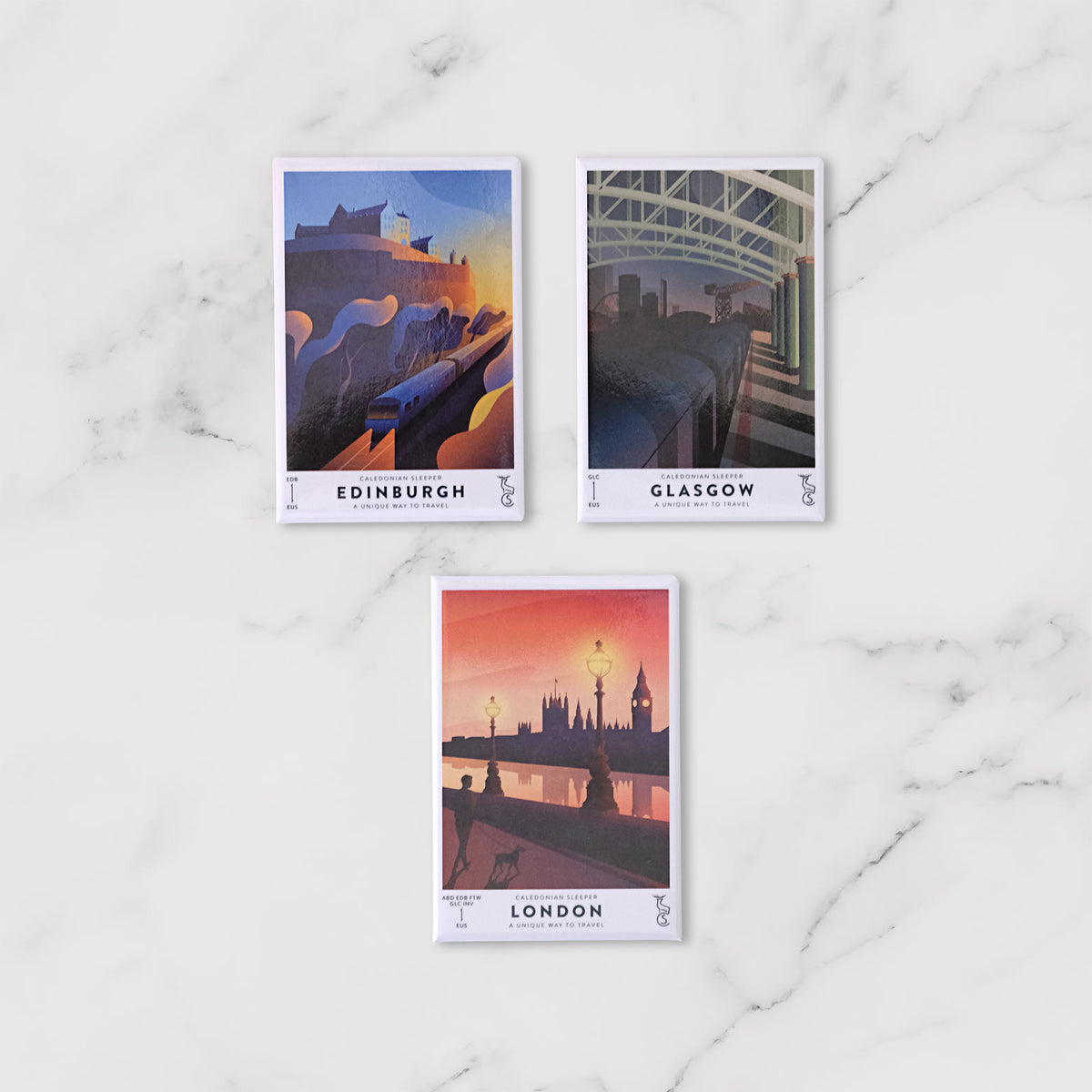 Caledonian Sleeper Lowland Collection Fridge Magnets