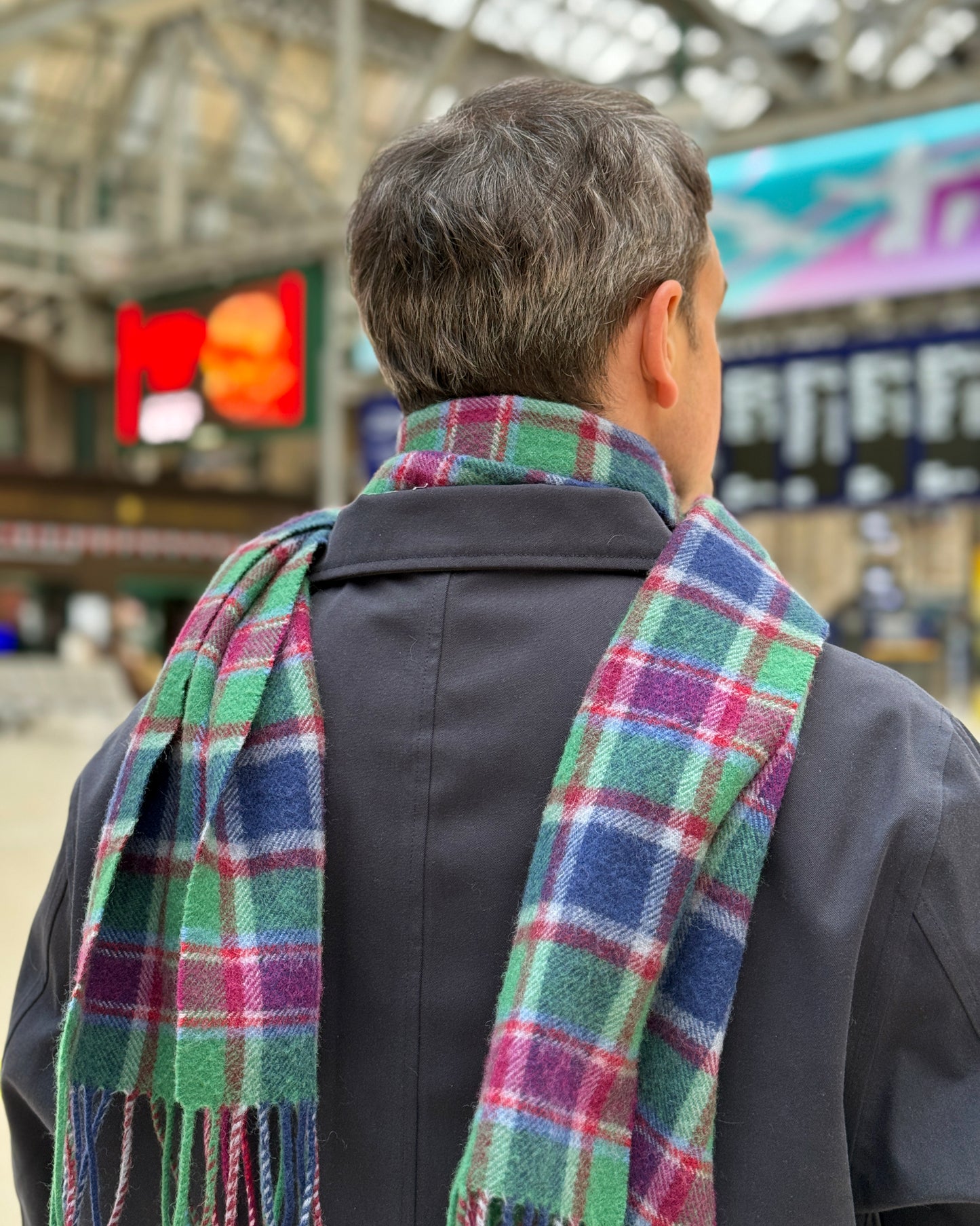 Caledonian Sleeper Official Tartan Lambswool Scarf